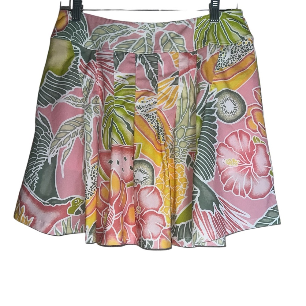 Kenny Flowers Pink Green The Bahamas Country Club Skort NWT Sz XL